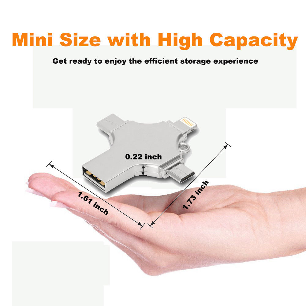 4 in 1 OTG USB Flash Drive 16GB 32GB Pendrive